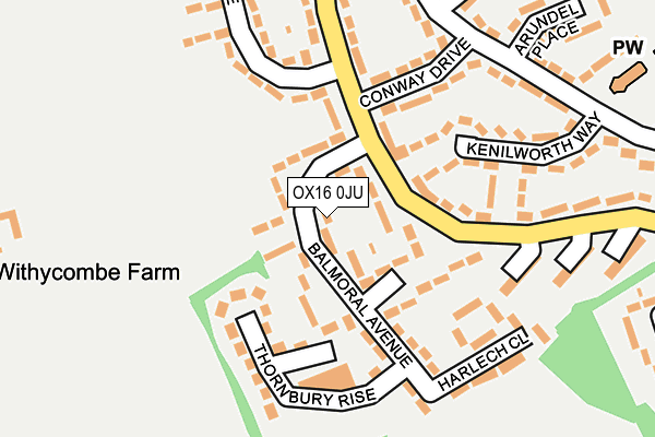 OX16 0JU map - OS OpenMap – Local (Ordnance Survey)