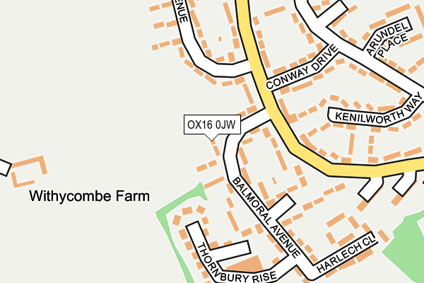 OX16 0JW map - OS OpenMap – Local (Ordnance Survey)