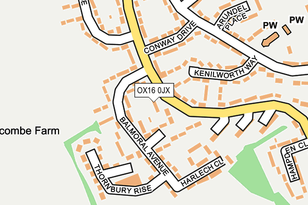 OX16 0JX map - OS OpenMap – Local (Ordnance Survey)