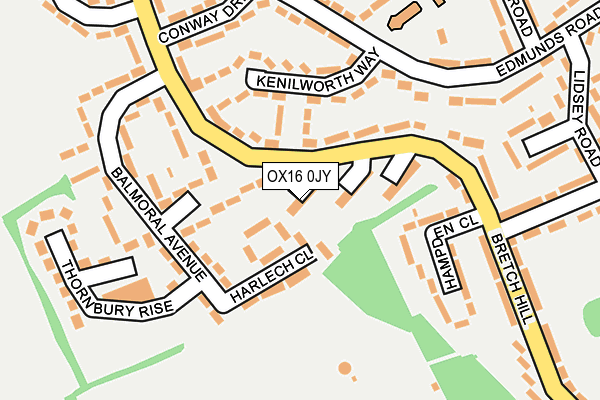 OX16 0JY map - OS OpenMap – Local (Ordnance Survey)