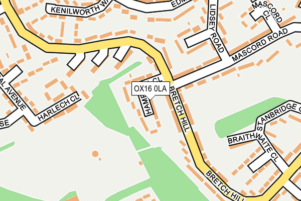 OX16 0LA map - OS OpenMap – Local (Ordnance Survey)