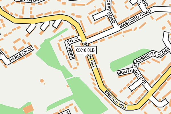 OX16 0LB map - OS OpenMap – Local (Ordnance Survey)