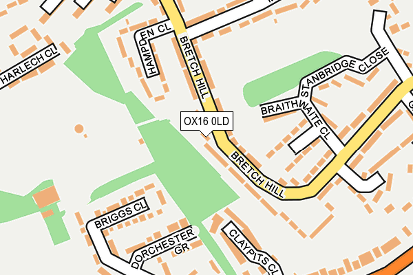 OX16 0LD map - OS OpenMap – Local (Ordnance Survey)