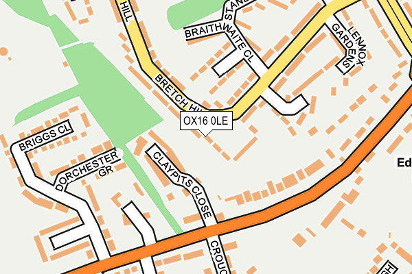 OX16 0LE map - OS OpenMap – Local (Ordnance Survey)