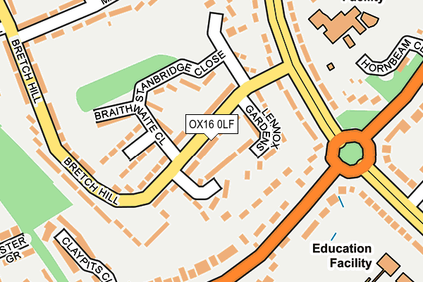 OX16 0LF map - OS OpenMap – Local (Ordnance Survey)