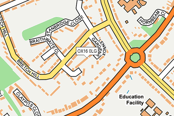 OX16 0LG map - OS OpenMap – Local (Ordnance Survey)