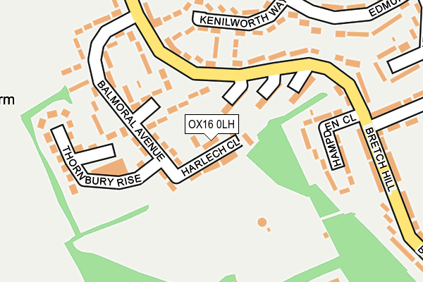 OX16 0LH map - OS OpenMap – Local (Ordnance Survey)