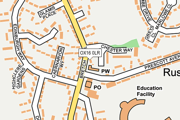 OX16 0LR map - OS OpenMap – Local (Ordnance Survey)