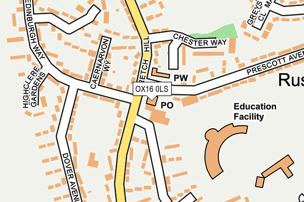 OX16 0LS map - OS OpenMap – Local (Ordnance Survey)