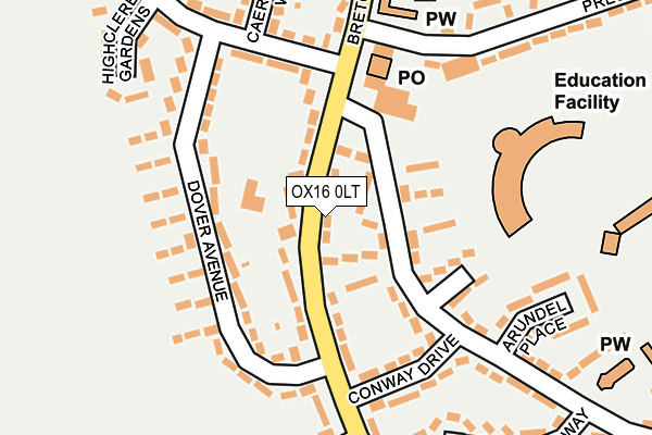 OX16 0LT map - OS OpenMap – Local (Ordnance Survey)