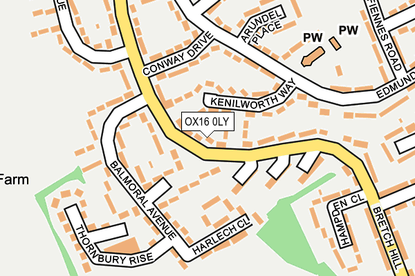 OX16 0LY map - OS OpenMap – Local (Ordnance Survey)