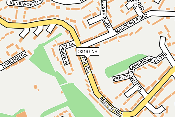 OX16 0NH map - OS OpenMap – Local (Ordnance Survey)