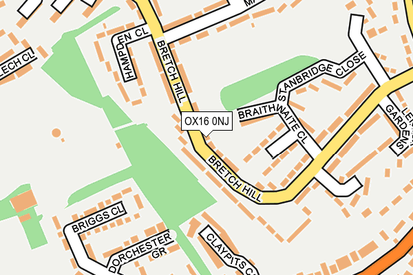 OX16 0NJ map - OS OpenMap – Local (Ordnance Survey)