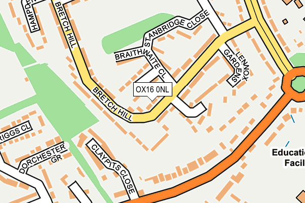 OX16 0NL map - OS OpenMap – Local (Ordnance Survey)