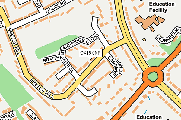 OX16 0NP map - OS OpenMap – Local (Ordnance Survey)