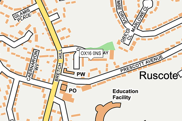 OX16 0NS map - OS OpenMap – Local (Ordnance Survey)