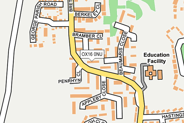 OX16 0NU map - OS OpenMap – Local (Ordnance Survey)