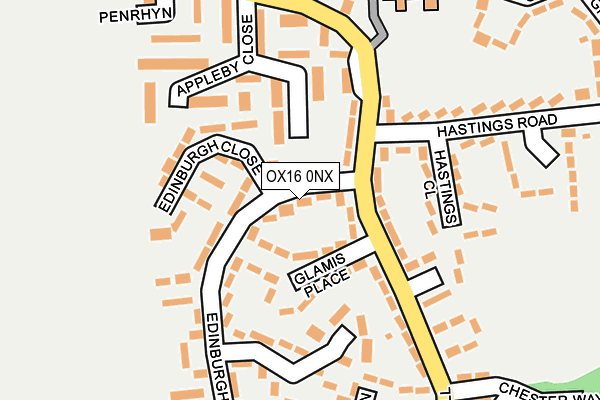 OX16 0NX map - OS OpenMap – Local (Ordnance Survey)
