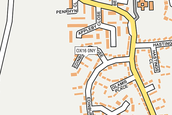 OX16 0NY map - OS OpenMap – Local (Ordnance Survey)