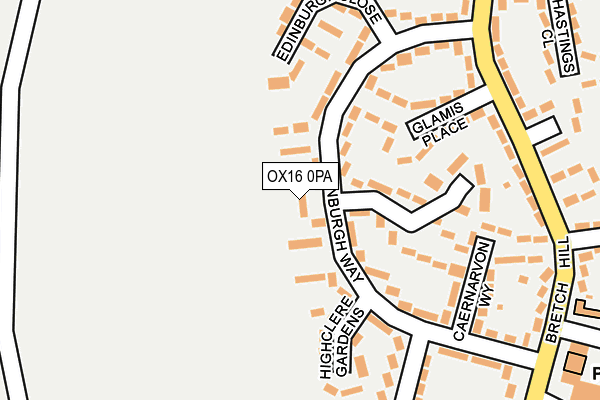 OX16 0PA map - OS OpenMap – Local (Ordnance Survey)