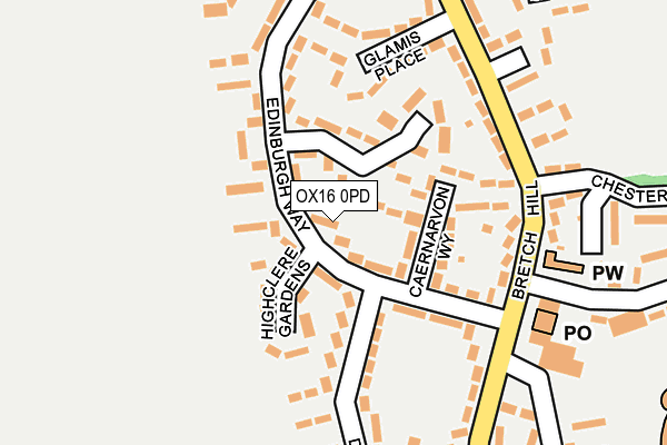 OX16 0PD map - OS OpenMap – Local (Ordnance Survey)