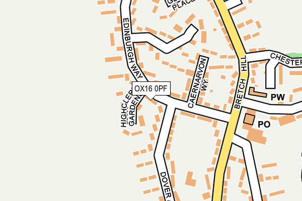 OX16 0PF map - OS OpenMap – Local (Ordnance Survey)