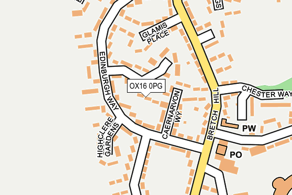 OX16 0PG map - OS OpenMap – Local (Ordnance Survey)