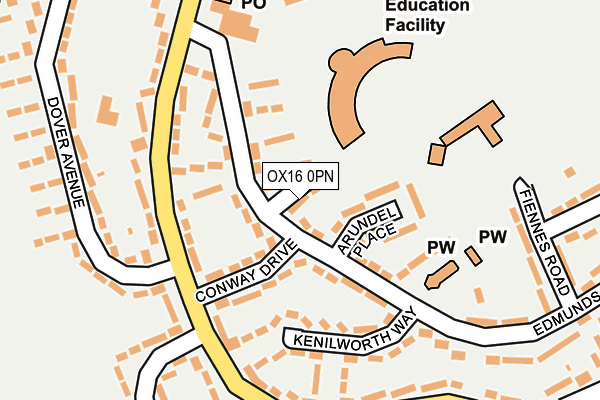 OX16 0PN map - OS OpenMap – Local (Ordnance Survey)