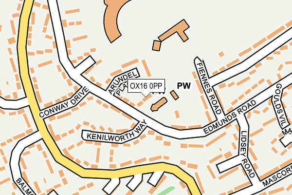 OX16 0PP map - OS OpenMap – Local (Ordnance Survey)