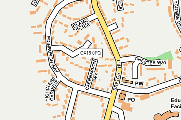 OX16 0PQ map - OS OpenMap – Local (Ordnance Survey)