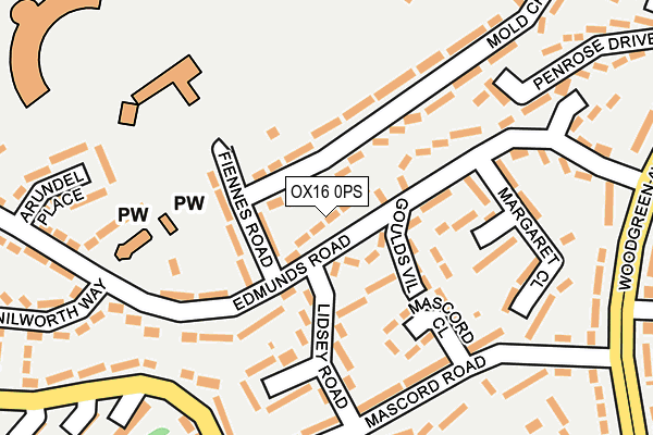 OX16 0PS map - OS OpenMap – Local (Ordnance Survey)