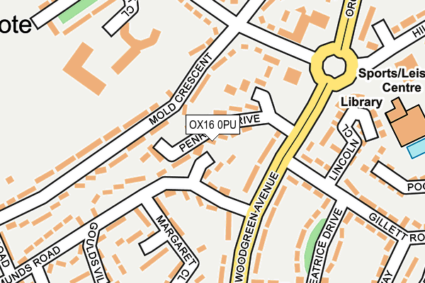 OX16 0PU map - OS OpenMap – Local (Ordnance Survey)