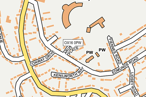 OX16 0PW map - OS OpenMap – Local (Ordnance Survey)