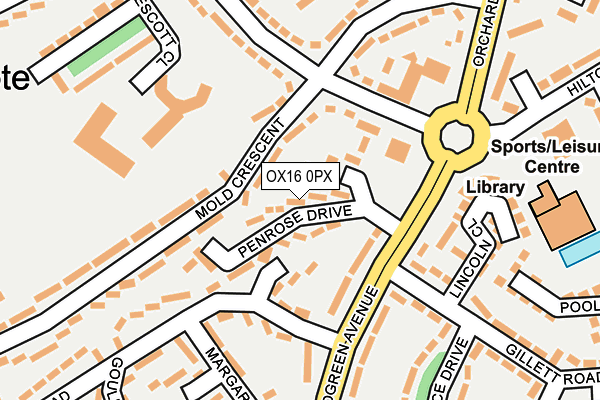 OX16 0PX map - OS OpenMap – Local (Ordnance Survey)