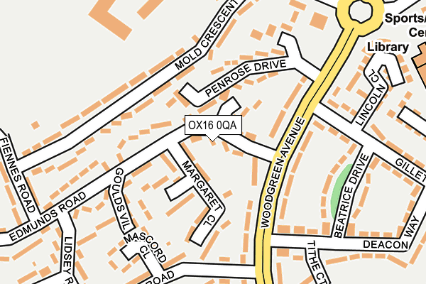 OX16 0QA map - OS OpenMap – Local (Ordnance Survey)