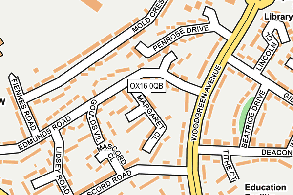 OX16 0QB map - OS OpenMap – Local (Ordnance Survey)