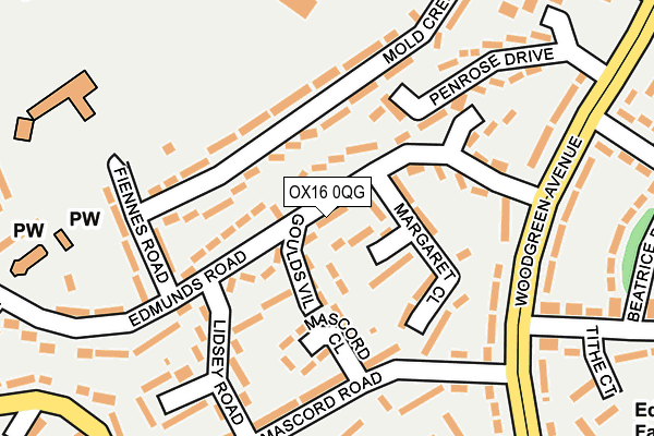 OX16 0QG map - OS OpenMap – Local (Ordnance Survey)