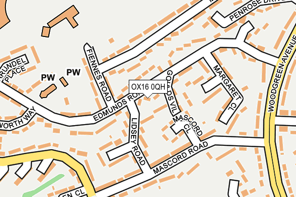 OX16 0QH map - OS OpenMap – Local (Ordnance Survey)