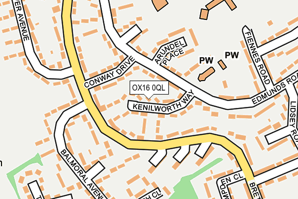 OX16 0QL map - OS OpenMap – Local (Ordnance Survey)