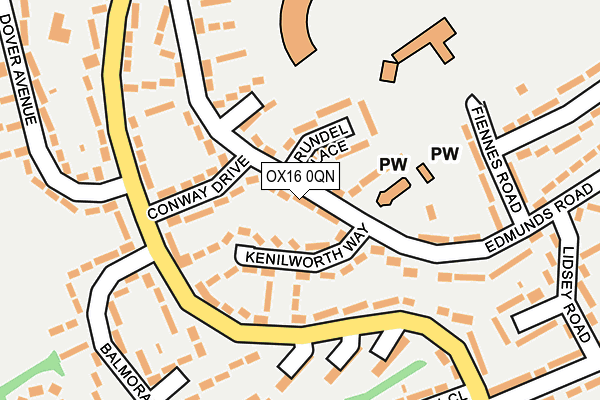 OX16 0QN map - OS OpenMap – Local (Ordnance Survey)