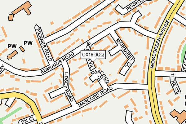 OX16 0QQ map - OS OpenMap – Local (Ordnance Survey)