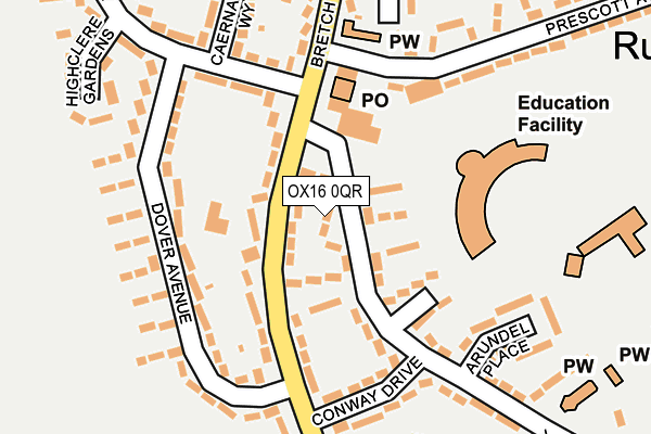 OX16 0QR map - OS OpenMap – Local (Ordnance Survey)