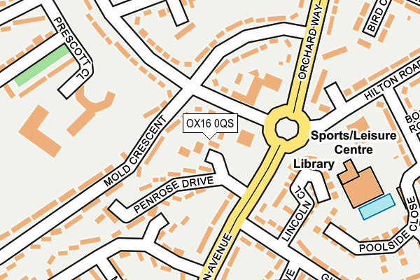 OX16 0QS map - OS OpenMap – Local (Ordnance Survey)