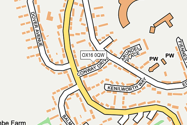 OX16 0QW map - OS OpenMap – Local (Ordnance Survey)