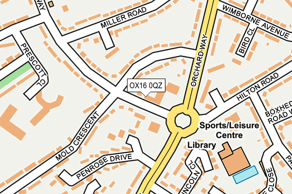 OX16 0QZ map - OS OpenMap – Local (Ordnance Survey)