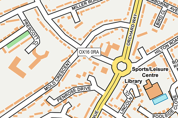 OX16 0RA map - OS OpenMap – Local (Ordnance Survey)