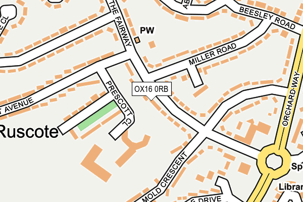 OX16 0RB map - OS OpenMap – Local (Ordnance Survey)