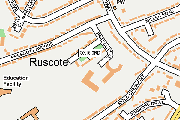 OX16 0RD map - OS OpenMap – Local (Ordnance Survey)