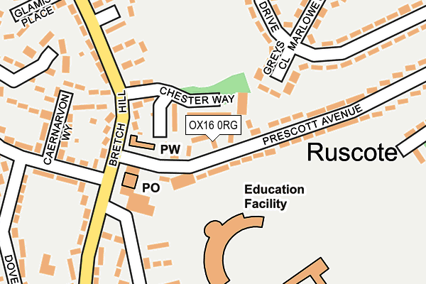 OX16 0RG map - OS OpenMap – Local (Ordnance Survey)