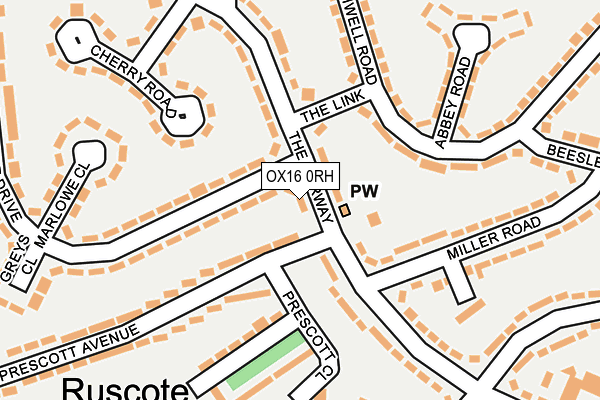 OX16 0RH map - OS OpenMap – Local (Ordnance Survey)